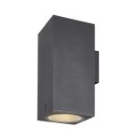 SLV Enola Up/Down Światło Ścienne Aluminium Szary Plac 55W 6000lm - 930-940 CCT | Zewnętrzna - IP65 - Najlepsze Renderowanie Kolorów