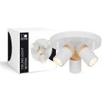 D'Lite Lampa sufitowa Beitem Matowy Valkoinen FSC Drewno | Nadaje Się Do 3x GU10