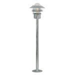 Nordlux Blokhus Lampa na postumencie Stal i Szkło Szary | IP54 - Nadaje Się Do E27