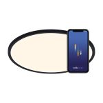 Nordlux Oja Smart 42 Lampa sufitowa Metal Czarny 20W 2300lm - 827-865 Przestrajalny Valkoinen | 424mm - Wifi i Niebieskitooth Ściemnianie