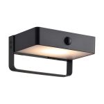 Nordlux Saulio Światło Ścienne Aluminium Czarny 4.45W 370lm - 830 Ciepła Biel | IP44 - Solar