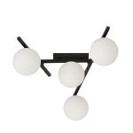 Emibig Lampa sufitowa Smart Stal Czarny | Nadaje Się Do 4x E14 - Max 10W