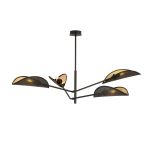 Emibig Lampa sufitowa Vene Stal Czarny | Nadaje Się Do 4x E14 - Max 10W