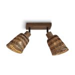 Good&Mojo Lampa sufitowa Java Bambus Brązowy | Nadaje Się Do 2x E27 