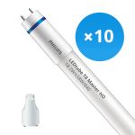 Opakowanie 10x Philips Rura LED T8 MASTER (EM/Mains) High Output 18.2W 3100lm - 840 Zimna Biel | 150cm - Zamienne 58W