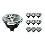 Opakowanie 10x Noxion Lucent LED Spot GU10 AR111 12W 600lm 40D - 927 Bardzo Ciepła Biel | Najlepsze renderowanie kolorów - Ściemnianie - Zamienne 50W