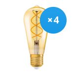 Opakowanie 4x Ledvance Vintage 1906 LED E27 Gruszka Złoty 4W 300lm - 820 Bardzo Ciepła Biel | Zamienne 25W