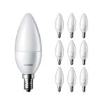 Opakowanie 10x Philips Corepro LED Świeca E14 Matowy 5W 470lm - 827 Bardzo Ciepła Biel | Zamienne 40W