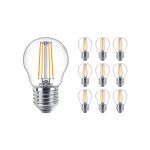 Opakowanie 10x Philips Master Value LED Lustre E27 Piłka Włókno Przezroczysty 3.4W 470lm - 927 Bardzo Ciepła Biel | Najlepsze renderowanie kolorów - Ściemnianie - Zamienne 40W