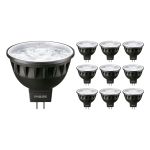 Opakowanie 10x Philips Master LED Spot GU5.3 MR16 7.5W 500lm 36D - 930 Ciepła Biel | Najlepsze renderowanie kolorów - Ściemnianie - Zamienne 50W