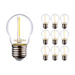 Opakowanie 10x Noxion Lucent LED E27 Piłka Włókno Przezroczysty 1.4W 136LM - 827 Bardzo Ciepła Biel | Zamienne 15W