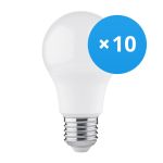 Opakowanie 10x Bright Choice LED Żarówka E27 Gruszka Matowy 4.9W 470lm - 830 Ciepła Biel | Zamienne 40W