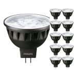 Opakowanie 10x Philips Master LED Spot GU5.3 MR16 7.5W 485lm 24D - 927 Bardzo Ciepła Biel | Najlepsze renderowanie kolorów - Ściemnianie - Zamienne 50W