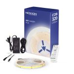 Noxion Taśma LED Naga 5 Metr Kompletny zestaw - Smart Wifi - 24V - 320LEDs/m - COB - 8W/m - 965 Światło Dzienne | 8mm - IP20 - Najlepsze Renderowanie Kolorów