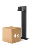 Opakowanie 4x D'Lite Lampa na postumencie Lira Czarny 7W 600lm 830 Ciepła Biel | IP54