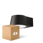 Opakowanie 4x D'Lite Światło Ścienne Lira Czarny 7W 600lm 830 Ciepła Biel | IP54