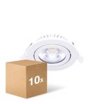 Opakowanie 10x Noxion LED Uchylny Slim Spot Valkoinen Okrągła 6W 520lm 60D - 927 Bardzo Ciepła Biel | 85mm - IP54 - Ściemnianie - Najlepsze Renderowanie Kolorów