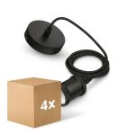 Opakowanie 4x Philips Cord Vintage E27 Czarny