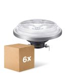 Opakowanie 6x Philips MASTER LED Spot G53 AR111 10.8W 620lm 9D - 930 Ciepła Biel | Najlepsze renderowanie kolorów - Ściemnianie - Zamienne 50W