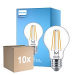 Opakowanie 10x Philips Corepro LED Żarówka E27 Gruszka Przezroczysty 8.5W 1055lm - 840 Zimna Biel | Zamienne 75W