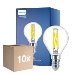 Opakowanie 10x Philips MASTER LED E14 Piłka Włókno Przezroczysty 2.5W 340lm - 922-927 Dim To Warm | Najlepsze Renderowanie Kolorów - Ściemnianie - Zamienne 25W