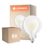 Opakowanie 6x Ledvance Classic LED E27 Globe Włókno Matowy 11W 1521lm - 827 Bardzo Ciepła Biel | Zamienne 100W