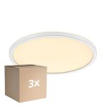 Opakowanie 3x Nordlux LED Bulkhead Oja 29 18W 827 1700lm Valkoinen IP20 | 3-stopniowy Ściemnianie - Bardzo Ciepła Biel