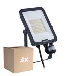 Opakowanie 4x Philips LED Iluminacja Ledinaire BVP167 50W 6000lm 110D - 830-840-865 CCT | IP65 - Czujnik ruchu i Światła - Symetryczny