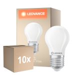 Opakowanie 10x Ledvance Classic LED E27 Gruszka Matowy 3.4W 470lm - 827 Bardzo Ciepła Biel | Ściemnianie - Zamienne 40W