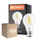 Opakowanie 10x Ledvance Classic Performance LED Żarówka B22d Gruszka Włókno Przezroczysty 4W 470lm - 827 Bardzo Ciepła Biel | Zamienne 40W