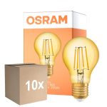 Opakowanie 10x Osram Vintage 1906 LED E27 Gruszka Włókno Złoty 7.5W 865lm - 825 Bardzo Ciepła Biel | Zamienne 60W