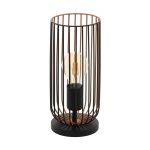 Eglo Lampa Stołowa Roccamena Czarny, Miedź | Nadaje Się Do 1x E27