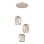 Eglo Lampa Wisząca Romazzina Stal Piaszczysty | Nadaje Się Do 3x E27