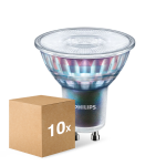 Opakowanie 10x Philips MASTER LED Spot ExpertColor GU10 PAR16 5.5W 375lm 36D - 930 Ciepła Biel | Najlepsze renderowanie kolorów - Ściemnianie - Zamienne 50W