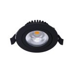 Noxion LED Uchylny Slim Spot Czarny Okrągła 6W 550lm 60D - 927 Bardzo Ciepła Biel | 85mm - IP54 - Ściemnianie - Najlepsze Renderowanie Kolorów