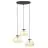 Brilliant Kaizen Lampa Wisząca Szkło Lampa Wisząca Metal Czarny Beige | 400mm - Nadaje Się Do 3x E27