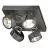 SLV Kalu Quadruple Ściana i Lampa sufitowa Aluminium Czarny Plac 60W 4000lm - 830 Ciepła Biel | Ściemnianie 
