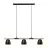 Nordlux Theo 3-Rail Lampa Wisząca Metal i Drewno Czarny | Nadaje Się Do 3x GU10