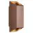 Nordlux Nico Światło Ścienne Aluminium Zardzewiały Up & Down | IP54 - Nadaje Się Do 2x GU10