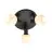 Nordlux Milford Lampa sufitowa Szkło Mini 3-Rondel Czarny | Nadaje Się Do 3x E14