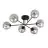Emibig Lampa sufitowa Roma Stal Czarny | Nadaje Się Do 6x E14 - Max 10W