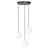 Emibig Lampa Wisząca Royal Stal Czarny | Nadaje Się Do 3x E14 - Max 10W
