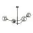 Emibig Lampa sufitowa Hunter Stal Czarny | Nadaje Się Do 4x E14 - Max 10W