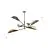 Emibig Lampa sufitowa Lotus Stal Czarny | Nadaje Się Do 6x E14 - Max 10W