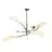 Emibig Lampa sufitowa Lotus Stal Czarny | Nadaje Się Do 6x E14 - Max 10W
