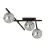 Emibig Lampa sufitowa Smart Stal Czarny | Nadaje Się Do 3x E14 - Max 10W