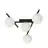 Emibig Lampa sufitowa Smart Stal Czarny | Nadaje Się Do 4x E14 - Max 10W