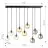 Emibig Lampa Wisząca Cosmo Stal Czarny | Nadaje Się Do 9x E14 - Max 10W