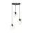 Emibig Lampa Wisząca Istar Stal Czarny | Nadaje Się Do 3x E27 - Max 10W