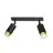 Emibig Lampa sufitowa Hiro Stal Czarny | Nadaje Się Do 2x GU10 - Max 10W